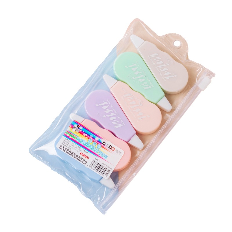 Student Mini Correction Tape Creative Cartoon Correction Tape 6 Pack Office Stationery School Supplies Correction Tape Wholesale