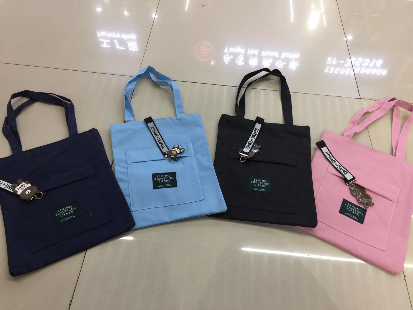 Factory Direct Sales Handbag Large Capacity Zipper Student Tote Bag Training Conference Information Kit Can Also Be Customized by Sample