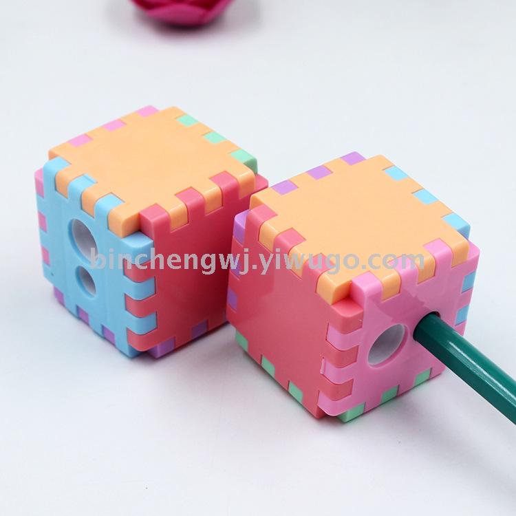 DIY assembled pencil sharpener double hole sharpener student pencil sharpener stationery wholesale