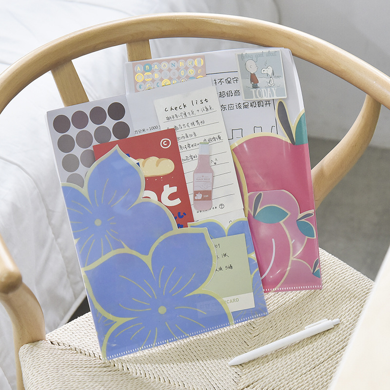 W0067 multi-layer creative folder interesting academic style information bag A4 office portfolio paper booklet
