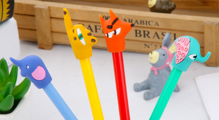 Cartoon Long Nose Animal Gel Pen Cute Student Exam Water-Based Paint Pen Creative Stationery Signature Pen Factory Wholesale