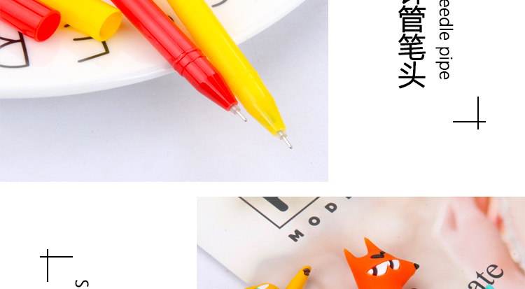 Cartoon Long Nose Animal Gel Pen Cute Student Exam Water-Based Paint Pen Creative Stationery Signature Pen Factory Wholesale
