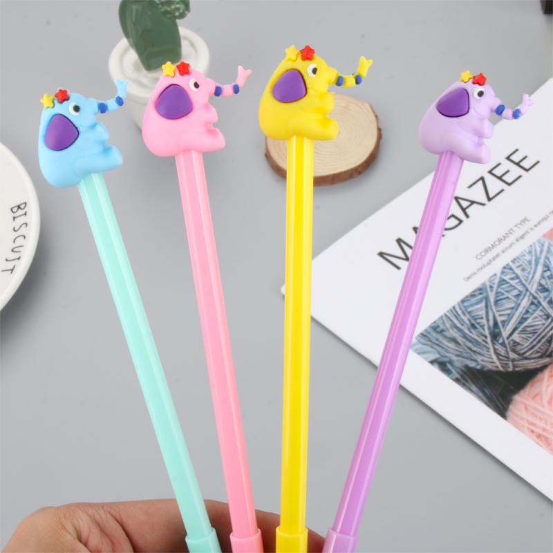 Factory Direct Sales Creative Elephant Gel Pen Cute Cartoon Learning Stationery Water-Based Paint Pen Office Supplies Signature Pen