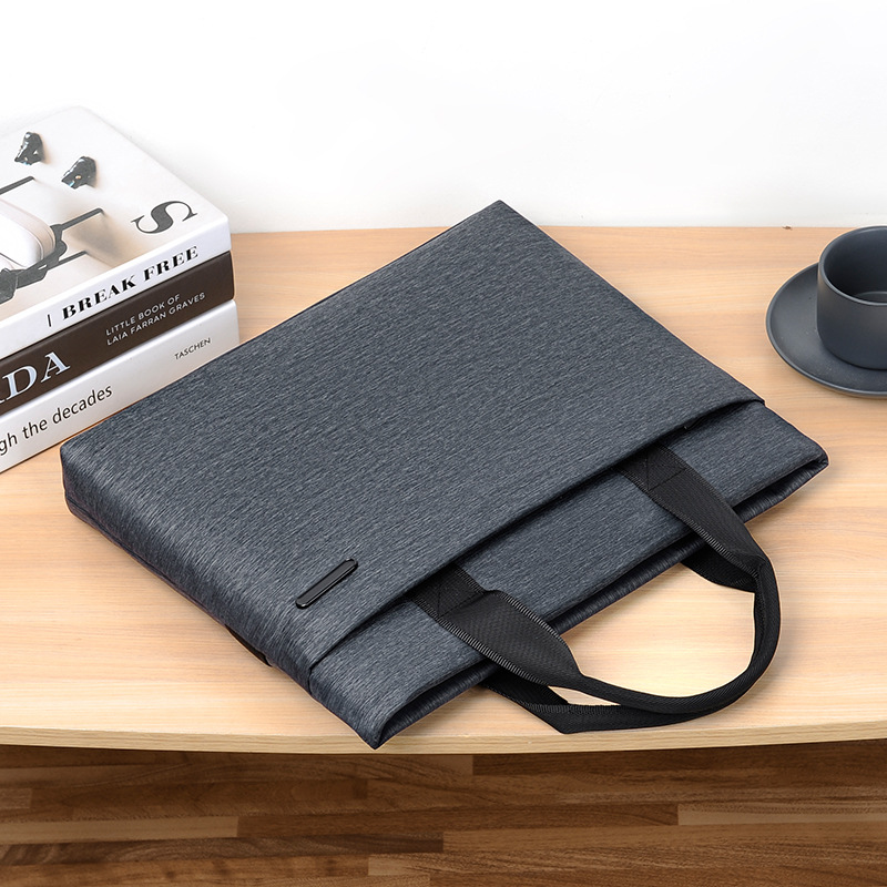 Hand-Carrying Document Information Bag Computer Bag Business Office Conference Bag Printing Advertising High-End Briefcase Wholesale
