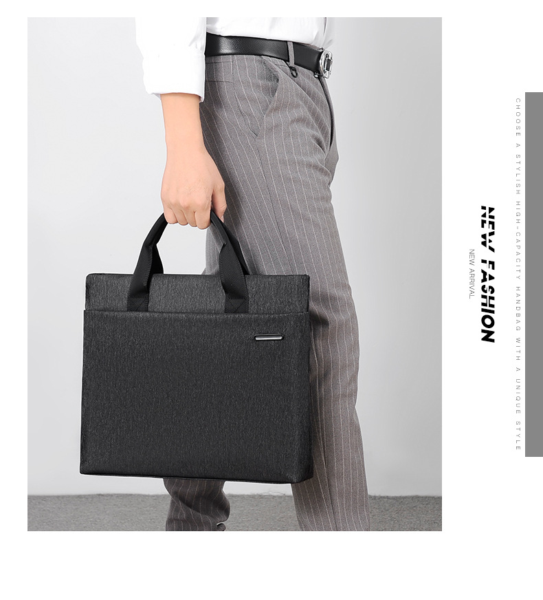 Hand-Carrying Document Information Bag Computer Bag Business Office Conference Bag Printing Advertising High-End Briefcase Wholesale
