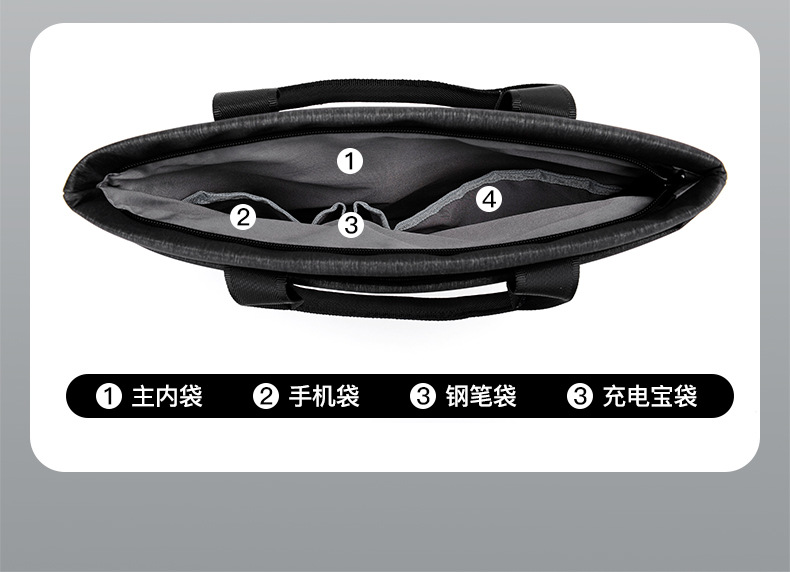 Hand-Carrying Document Information Bag Computer Bag Business Office Conference Bag Printing Advertising High-End Briefcase Wholesale