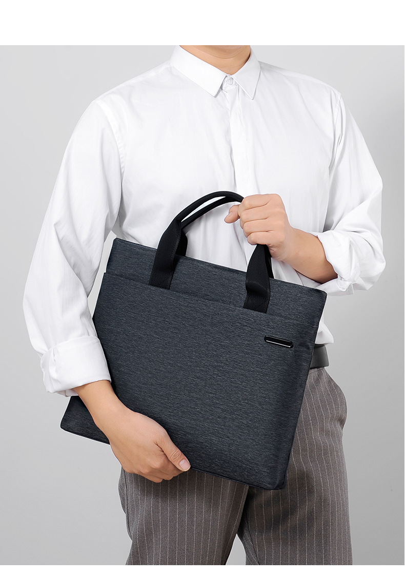 Hand-Carrying Document Information Bag Computer Bag Business Office Conference Bag Printing Advertising High-End Briefcase Wholesale