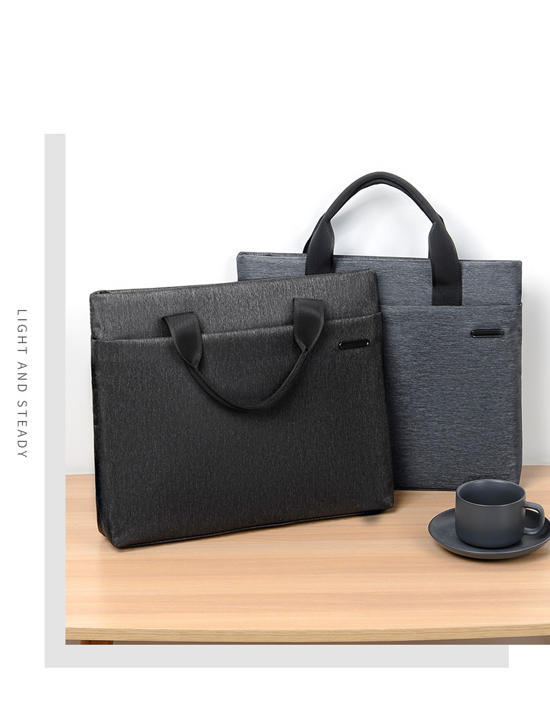 Hand-Carrying Document Information Bag Computer Bag Business Office Conference Bag Printing Advertising High-End Briefcase Wholesale