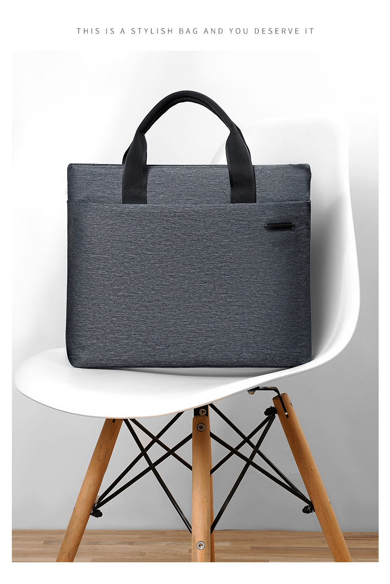 Hand-Carrying Document Information Bag Computer Bag Business Office Conference Bag Printing Advertising High-End Briefcase Wholesale