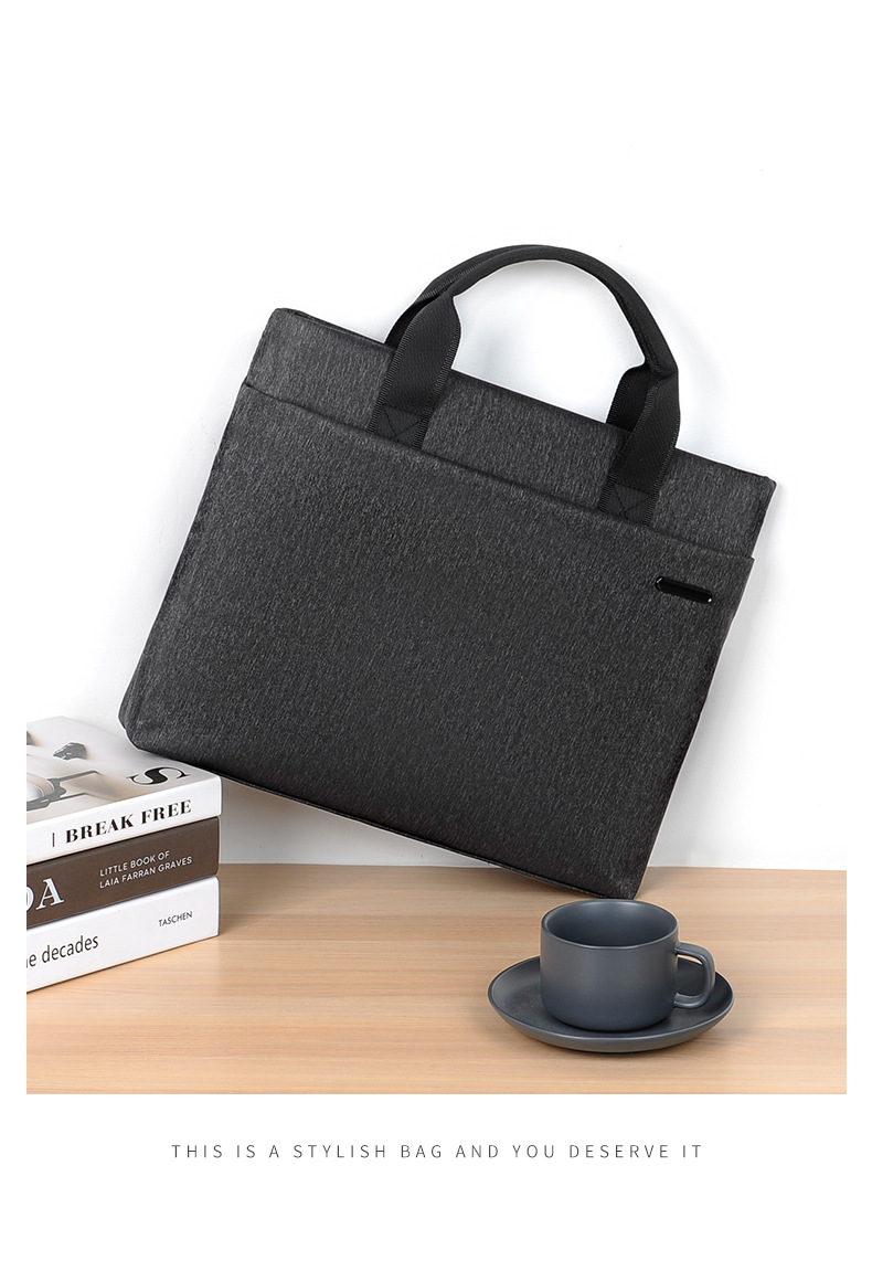 Hand-Carrying Document Information Bag Computer Bag Business Office Conference Bag Printing Advertising High-End Briefcase Wholesale