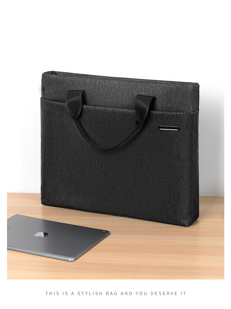Hand-Carrying Document Information Bag Computer Bag Business Office Conference Bag Printing Advertising High-End Briefcase Wholesale