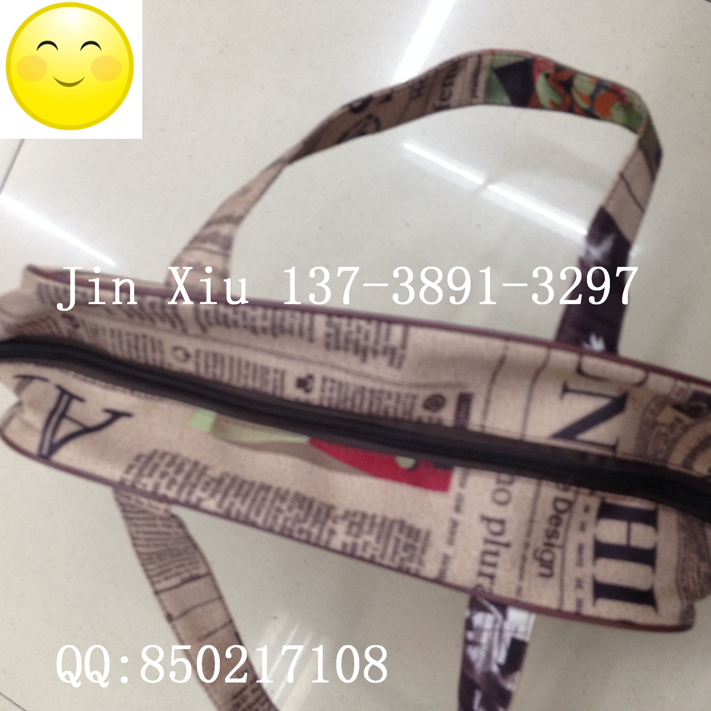 Casual bag fabric bag cosmetic bag information bag fabric bag canvas print bag handbag