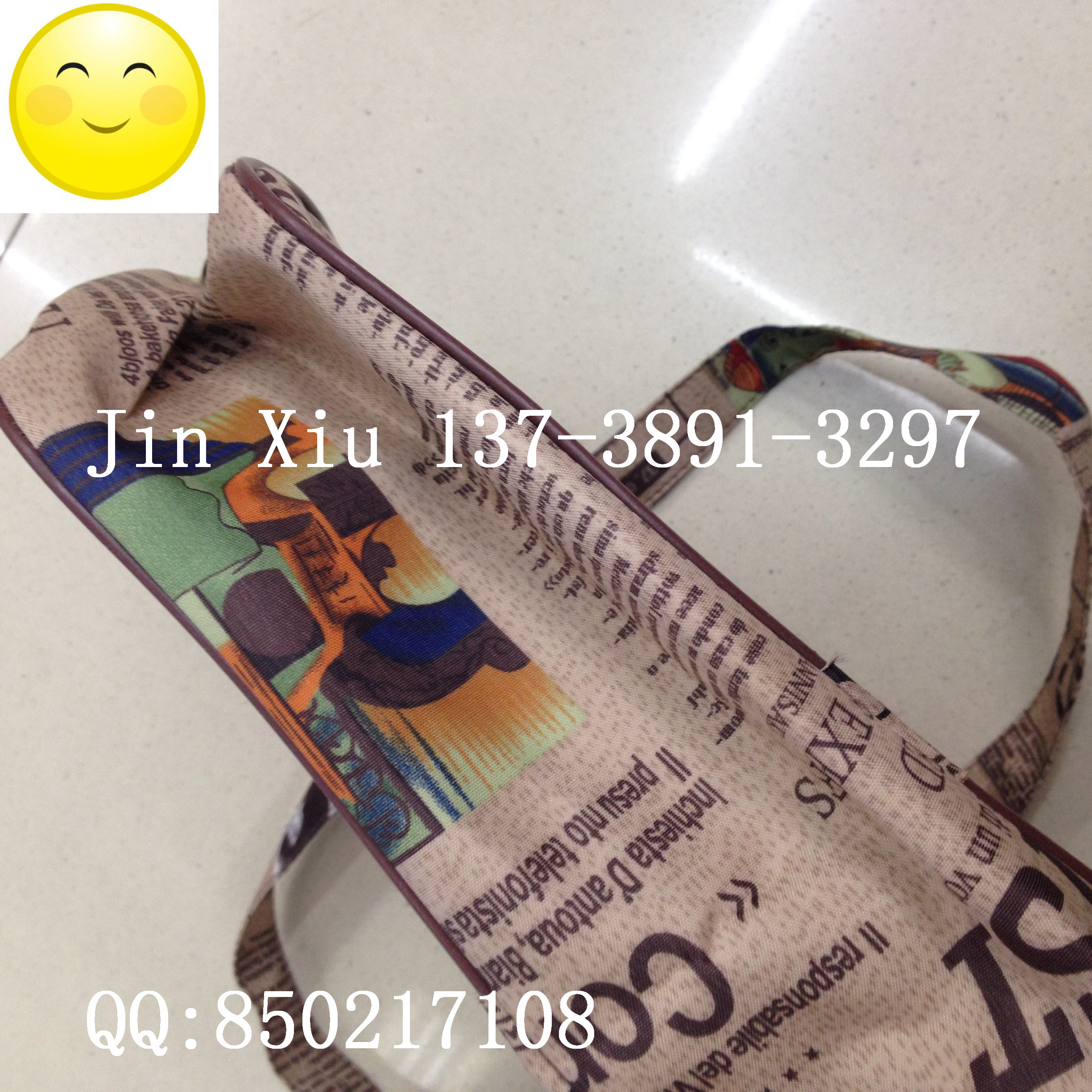 Casual bag fabric bag cosmetic bag information bag fabric bag canvas print bag handbag