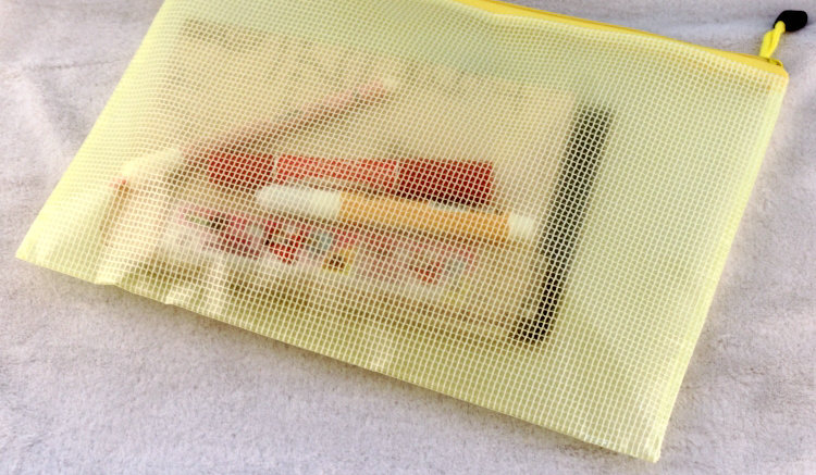 Wholesale Office Supplies Grid File Bag A4 A3 Transparent Information Bag Portable Zipper Bag PVC File Bag