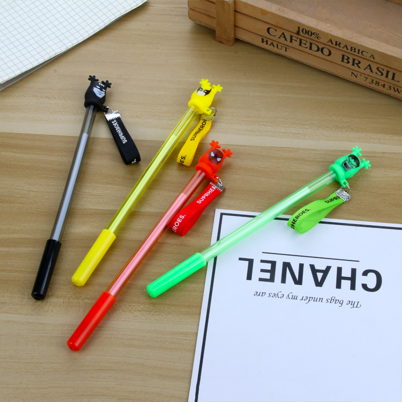 Cute Superman Captain America Spider-Man Superhero Gel Pen Cartoon Water-Based Paint Pen Signature Pen Cute Superman Captain America Spider-Man Superhero Gel Pen Cartoon Water-Based Paint Pen Signature Pen