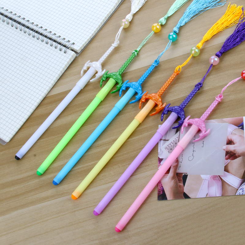 Creative Sword Gel Pen Bearing Sword Tassel Black Core Weapon Ball Pen Student Stationery Creative Sword Gel Pen Bearing Sword Tassel Black Core Weapon Ball Pen Student Stationery
