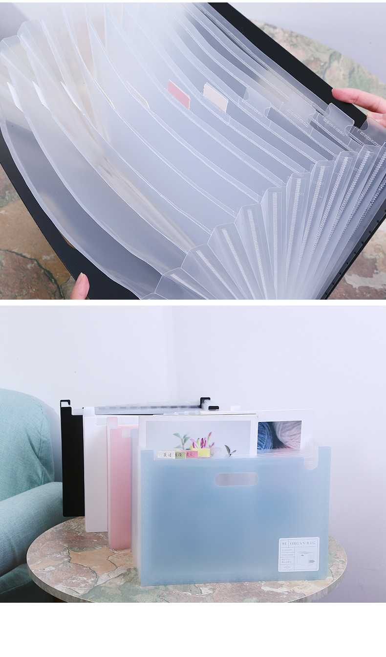 Wengu Organ Bag Multi-Layer A4 Folder Book Folder Storage Multi-Function Large Capacity Information Bag Classification Office Supplies