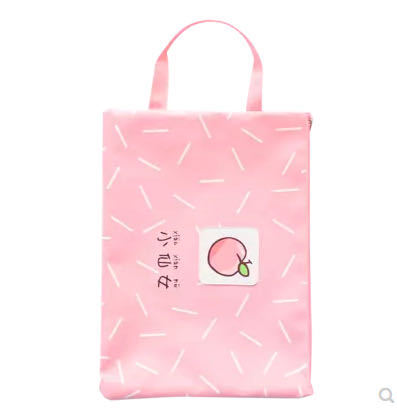 Japanese Ins Harajuku Girl Canvas File Bag Learning Information Bag Paper Storage Student Bag Tutorial Office Bag