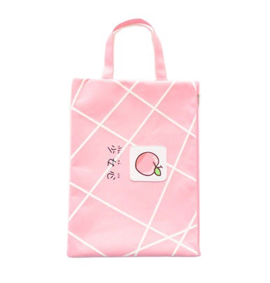 Japanese Ins Harajuku Girl Canvas File Bag Learning Information Bag Paper Storage Student Bag Tutorial Office Bag