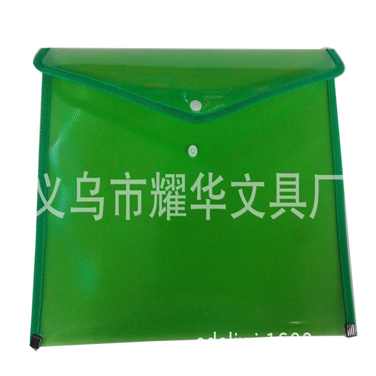 E Deli Environmental Protection Pp Snap Button Office Stationary Storage Box Waterproof Edging Folder Twill Information Bag in Stock