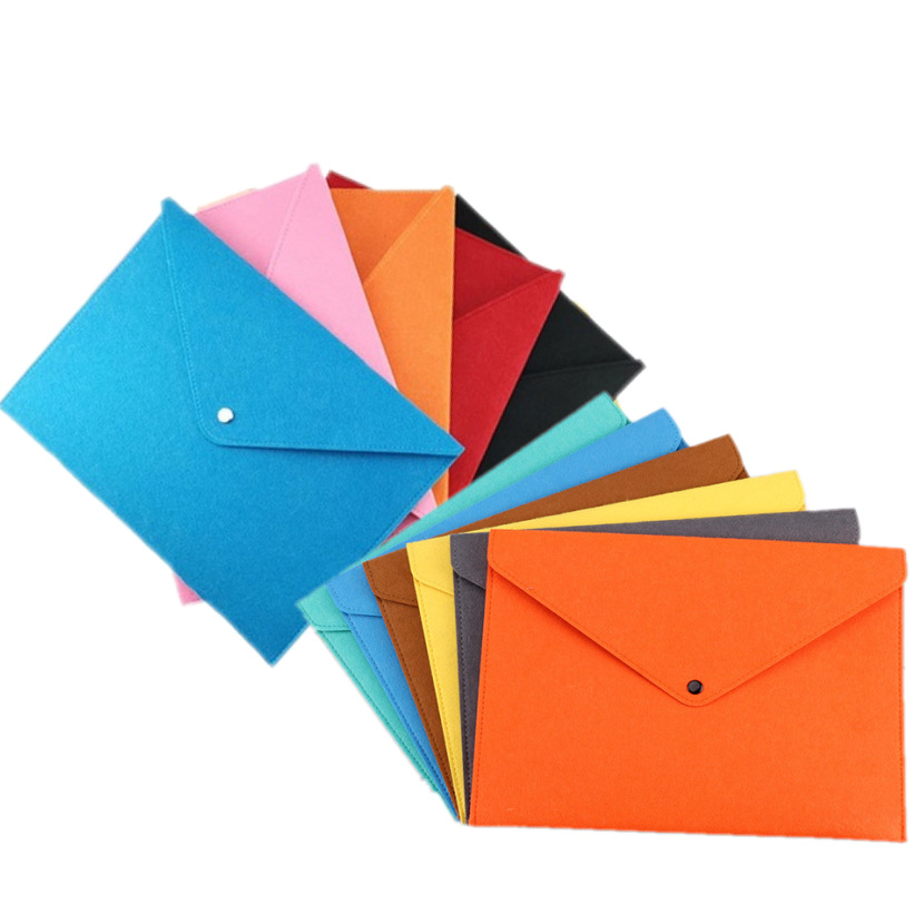 Factory Wholesale Felt A4 File Bag File Folder Information Bag Office Supplies File Bag Customizable Logo