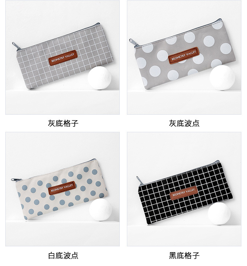 Dot pen bag canvas pencil bag stationery bag student stationery receiving bag pencil bag information bag