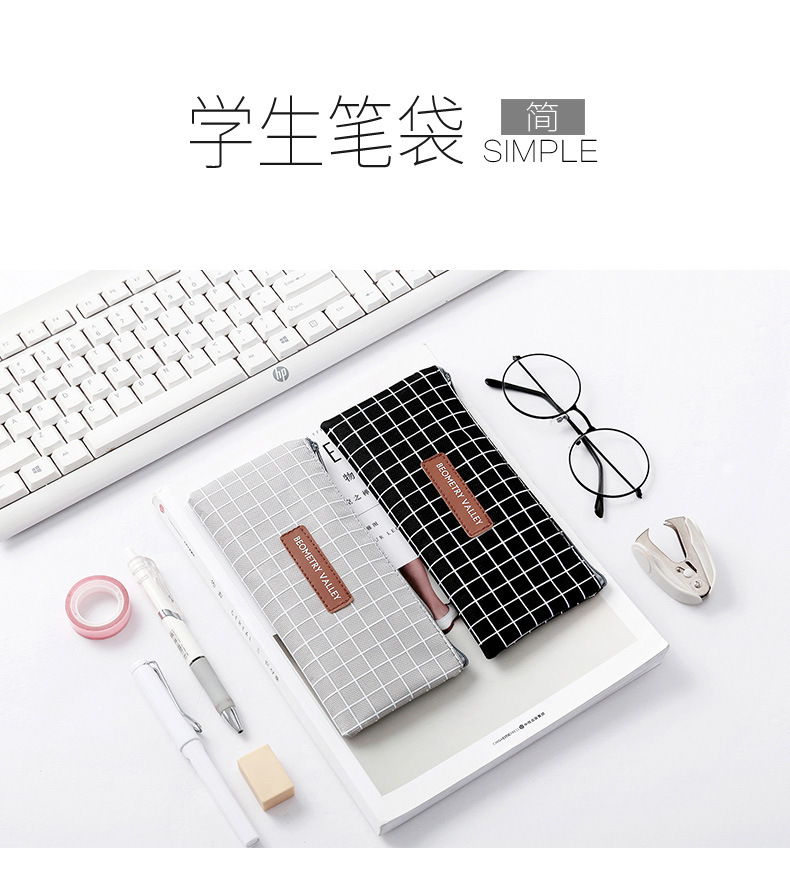 Dot pen bag canvas pencil bag stationery bag student stationery receiving bag pencil bag information bag