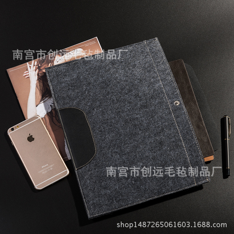 Minimalist A4 Felt Paper Bags Business Document Package Information Bag Document Bag Examination Bag Folder Office Supplies