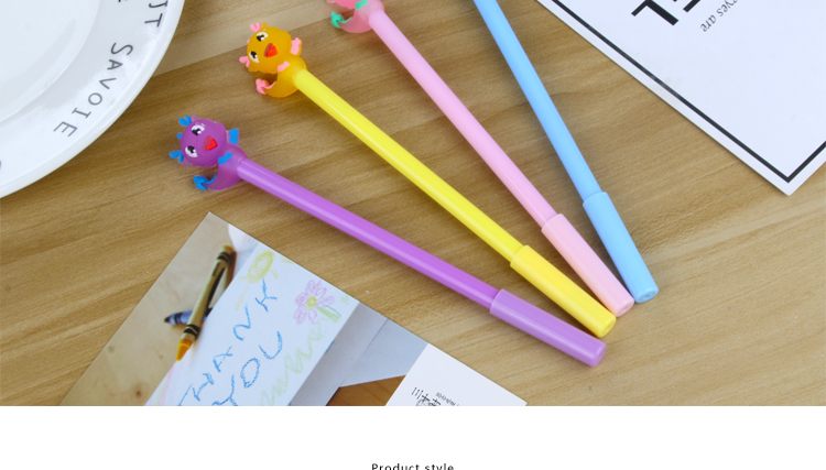 Japanese and Korean Creative New Simple Fresh Little Dragon Black 0.5mm Gel Pen Learning Stationery Wholesale Customizable Japanese and Korean Creative New Simple Fresh Little Dragon Black 0.5mm Gel Pen Learning Stationery Wholesale Customizable