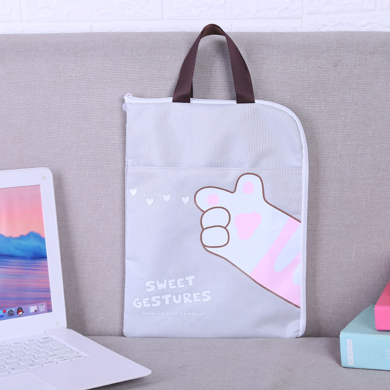 New Casual Student Handbag A4 Information Bag Primary School Student Schoolbag Canvas Bag Korean Cute Printed Tuition Bag New Casual Student Handbag A4 Information Bag Primary School Student Schoolbag Canvas Bag Korean Cute Printed Tuition Bag