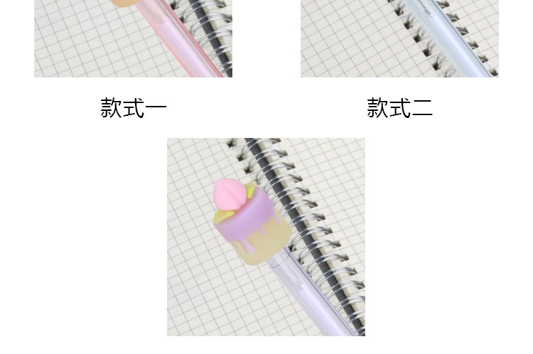 Factory Direct Sales Cartoon New Creative Fruit Cake Transparent Rod Gel Pen Black 0.5mm Student Studying Stationery Factory Direct Sales Cartoon New Creative Fruit Cake Transparent Rod Gel Pen Black 0.5mm Student Studying Stationery