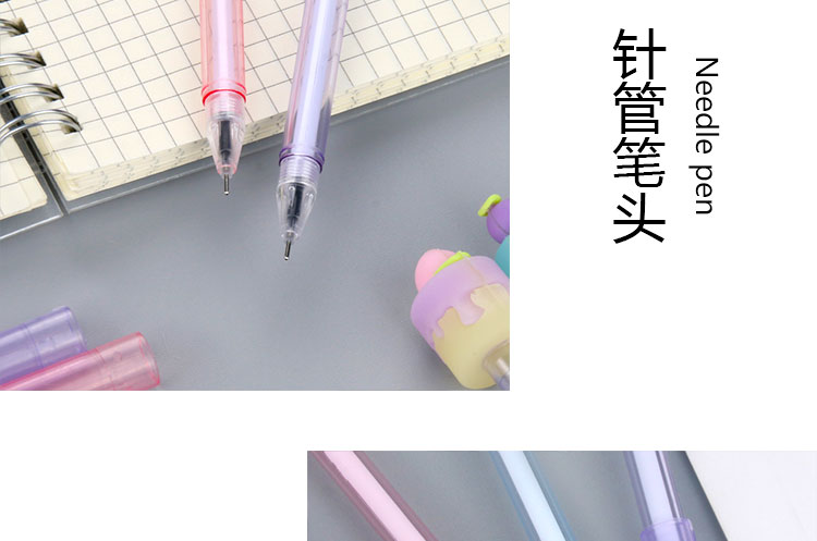 Factory Direct Sales Cartoon New Creative Fruit Cake Transparent Rod Gel Pen Black 0.5mm Student Studying Stationery Factory Direct Sales Cartoon New Creative Fruit Cake Transparent Rod Gel Pen Black 0.5mm Student Studying Stationery