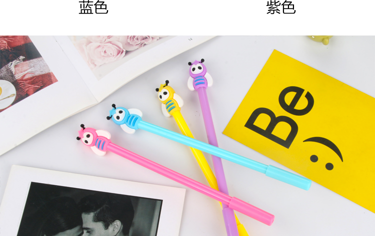 Factory Direct Sales New Creative Bee 0.5mm Gel Pen Student Studying Stationery Wholesale Customizable Logo Factory Direct Sales New Creative Bee 0.5mm Gel Pen Student Studying Stationery Wholesale Customizable Logo