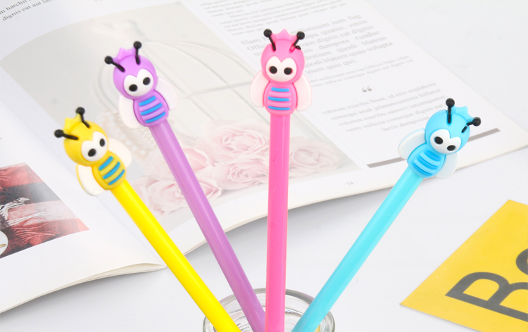 Factory Direct Sales New Creative Bee 0.5mm Gel Pen Student Studying Stationery Wholesale Customizable Logo Factory Direct Sales New Creative Bee 0.5mm Gel Pen Student Studying Stationery Wholesale Customizable Logo