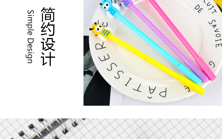 Factory Direct Sales New Creative Bee 0.5mm Gel Pen Student Studying Stationery Wholesale Customizable Logo Factory Direct Sales New Creative Bee 0.5mm Gel Pen Student Studying Stationery Wholesale Customizable Logo