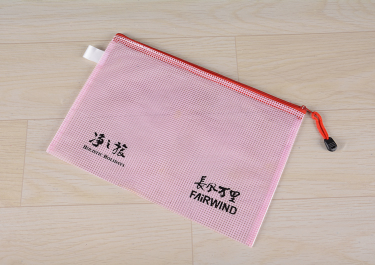 File Bag A4 Mesh Bag Transparent Thickened File Zipper Bag A5 Information Bag A6 Paper Bag Office