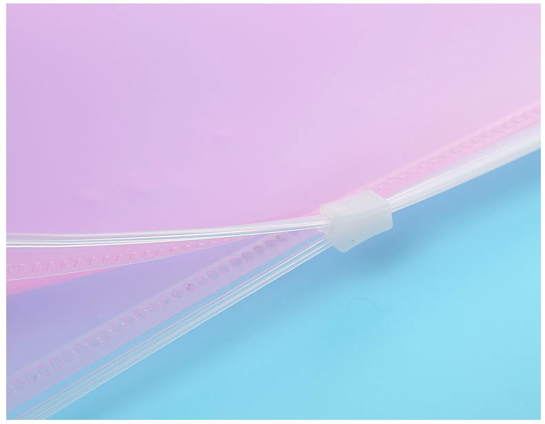 Pp Multi-Color Subject Bag A4 Flat Zipper Bag Information Bag Document Storage [Wholesale and Retail] Spot Supply