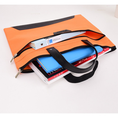 Manufacturer Portable Document Bag Canvas Oxford Multi-Layer Office Storage Briefcase A4 Information Bag Zipper File