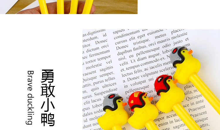 Factory Direct Sales Creative New Cartoon Brave Duckling Animal Gel Pen Stylish Pen Student Studying Stationery Wholesale