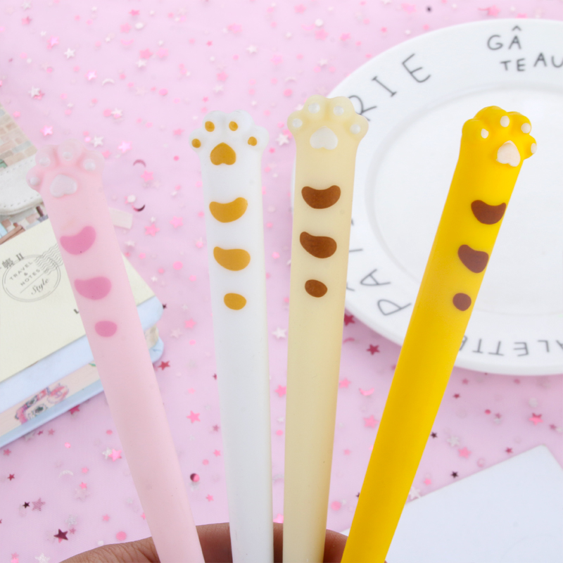 Japanese and Korean Creative New Cartoon Cute Cat Claw Black Gel Pen Student Creativity Stationery School Supplies Wholesale