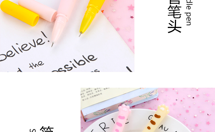 Japanese and Korean Creative New Cartoon Cute Cat Claw Black Gel Pen Student Creativity Stationery School Supplies Wholesale Japanese and Korean Creative New Cartoon Cute Cat Claw Black Gel Pen Student Creativity Stationery School Supplies Wholesale