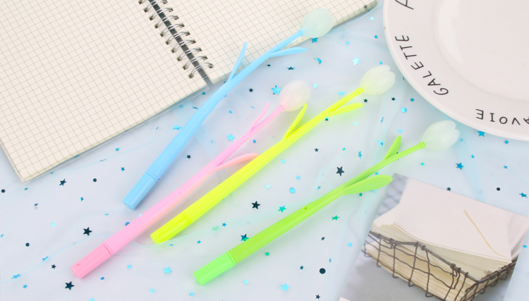 Factory Direct Sales Internet Celebrity SUNFLOWER Color-Changing Flowers Gel Pen Soft Glue Signature Pen Student Studying Stationery Wholesale Supplies
