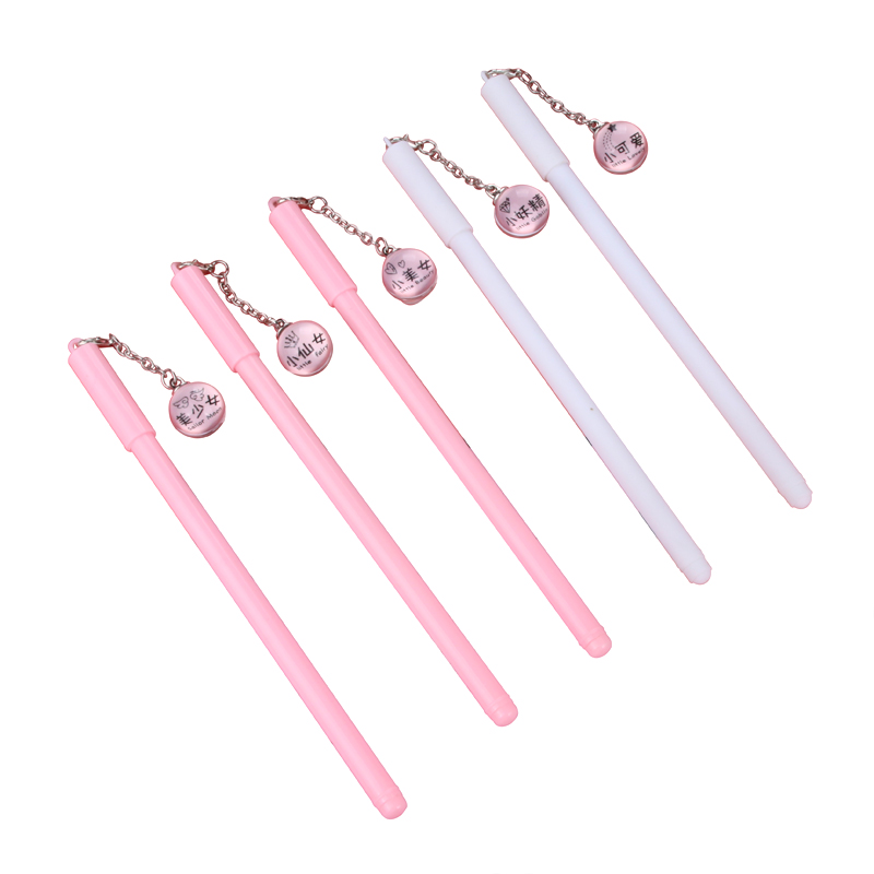 Japanese and Korean Creative Cute Text Wind Chimes Pendant Pen Creative Gel Pen Girl Pendant Gel Pen Couple Pen Supplies
