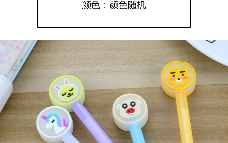Japanese and Korean Creative New Cartoon Clear Candy Animal Cartoon Gel Pen Student Studying Stationery Wholesale Customizable