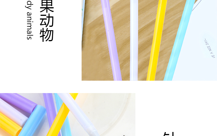 Japanese and Korean Creative New Cartoon Clear Candy Animal Cartoon Gel Pen Student Studying Stationery Wholesale Customizable