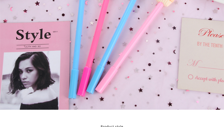 Japanese and Korean Creative New Cartoon Small Fresh Love Potted Black Gel Pen Student Studying Stationery Wholesale Japanese and Korean Creative New Cartoon Small Fresh Love Potted Black Gel Pen Student Studying Stationery Wholesale