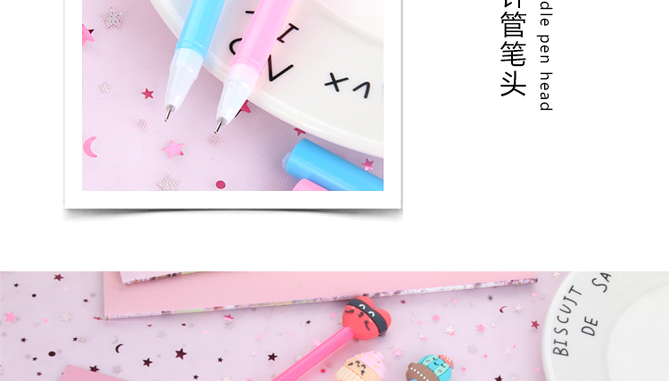 Japanese and Korean Creative New Cartoon Small Fresh Love Potted Black Gel Pen Student Studying Stationery Wholesale Japanese and Korean Creative New Cartoon Small Fresh Love Potted Black Gel Pen Student Studying Stationery Wholesale