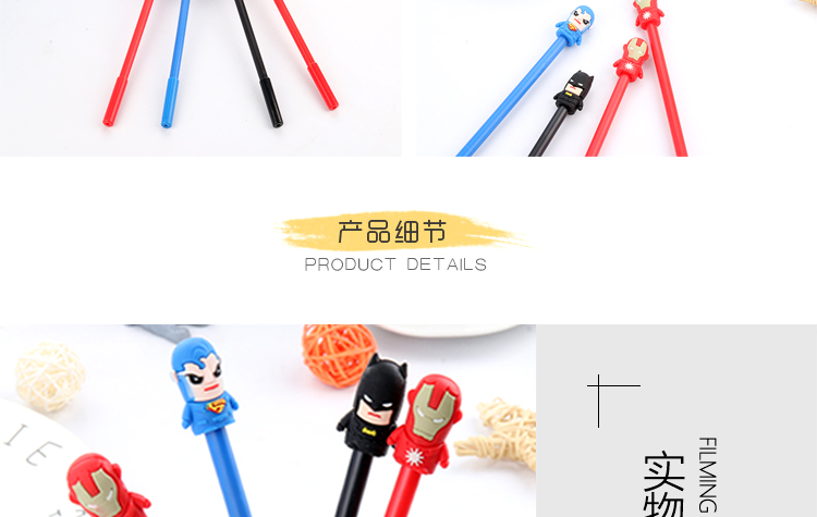 Korean Creative Cartoon Cute Marvel Heroes Gel Pen Black Gel Ink Pen Student Stationery Signature Pen Custom Logo Korean Creative Cartoon Cute Marvel Heroes Gel Pen Black Gel Ink Pen Student Stationery Signature Pen Custom Logo