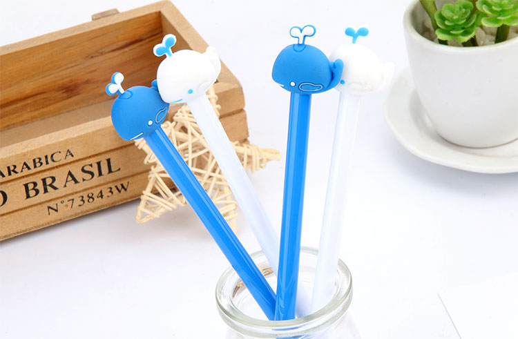 Cute Cartoon Creativity Water Spray Whale Gel Pen Creative Water-Based Paint Pen Black Signature Pen Students' Supplies