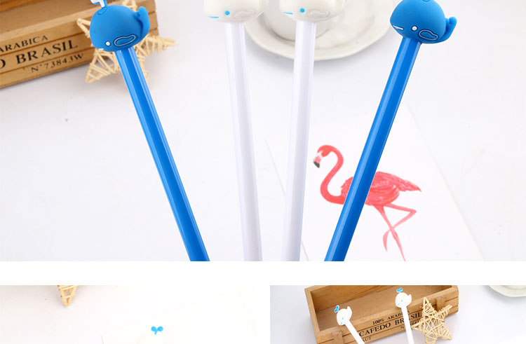 Cute Cartoon Creativity Water Spray Whale Gel Pen Creative Water-Based Paint Pen Black Signature Pen Students' Supplies